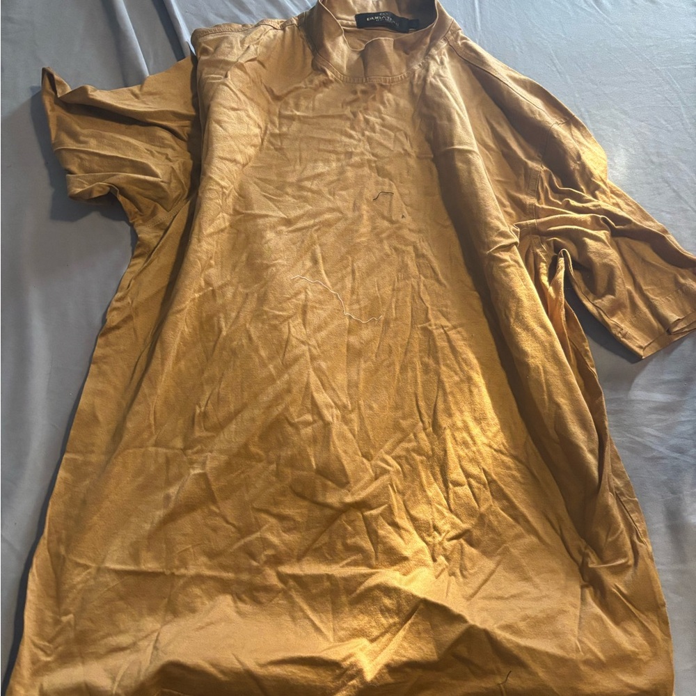 Bugatchi Mustard Short-Sleeve Tee
